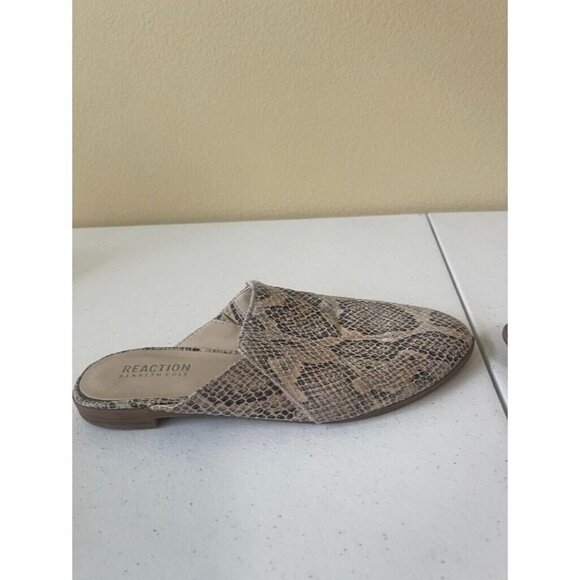 Kenneth Cole Reaction Ruthie 2 Slip On Mules Flats Snake Print Sz 7 - Picture 10 of 16
